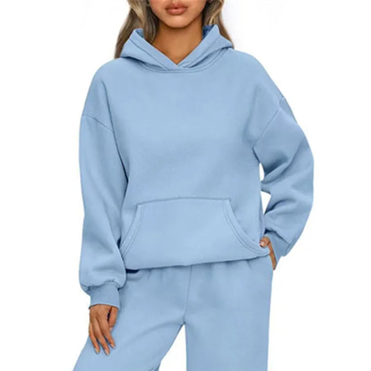 Women’s Casual Heart Hoodie – Cozy Autumn & Winter Loose Fit Sweatshirt