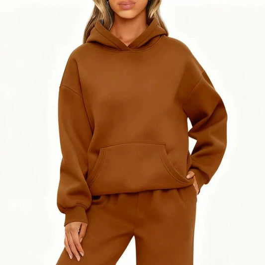 Women’s Casual Heart Hoodie – Cozy Autumn & Winter Loose Fit Sweatshirt